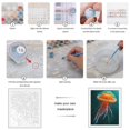 thumbnail image 3 of Paint By Numbers Kit for Adults Beginner - DIY Colorful Ocean Jellyfish Glow Canvas Painting Kits for Adults, Frameless Paint By Number for Adults for Home Wall Decor 16x20 Inch, 3 of 7