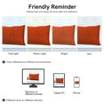thumbnail image 7 of PiccoCasa 300 Thread Count Egyptian Cotton Pillowcases Set of 2, Queen(20"x30"), Neon Orange, 7 of 7