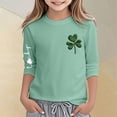 thumbnail image 2 of lnmuld Girls' St. Patrick's Day Print Sleeve Tee Holiday Festive Party Wear Size:4-5 Years, 2 of 4