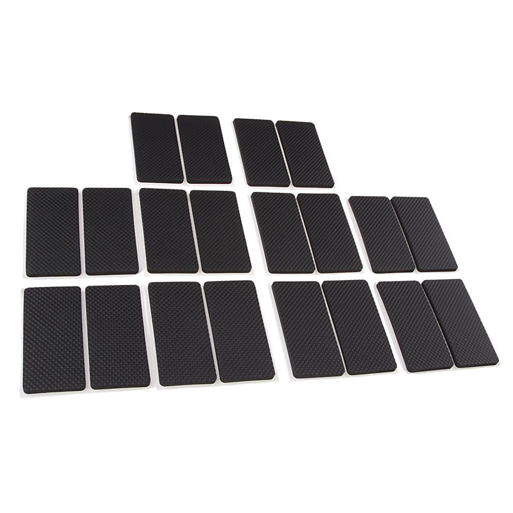 Felt Self Adhesive Pads Protects Wood Vinyl Laminate Floors Mix Pack 12SQ & 24R 