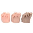 thumbnail image 3 of 3 piezas de silicona para práctica de manicura, modelo de medio pie falso, modelo de pie izquierdo para práctica de tatuajes y pedicura, 3 of 15