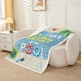 thumbnail image 2 of Erosebridal Swimming Pool Throw Blanket for Couch 30x40, Summer Sport Plush Blanket, Flip Flop Slippers Life Buoy Home Decorative, 2 of 7