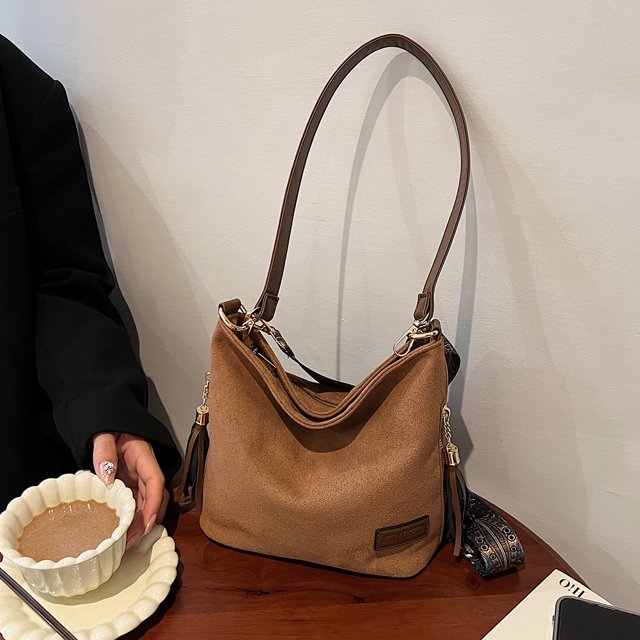 Bolso Mano Bandolera Hombro Mujer Gamuza Correa Ajustable Multibolsillos para Viajes