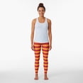 thumbnail image 4 of Red and Orange Stripes Leggings Women's push-up leggins, 4 of 6