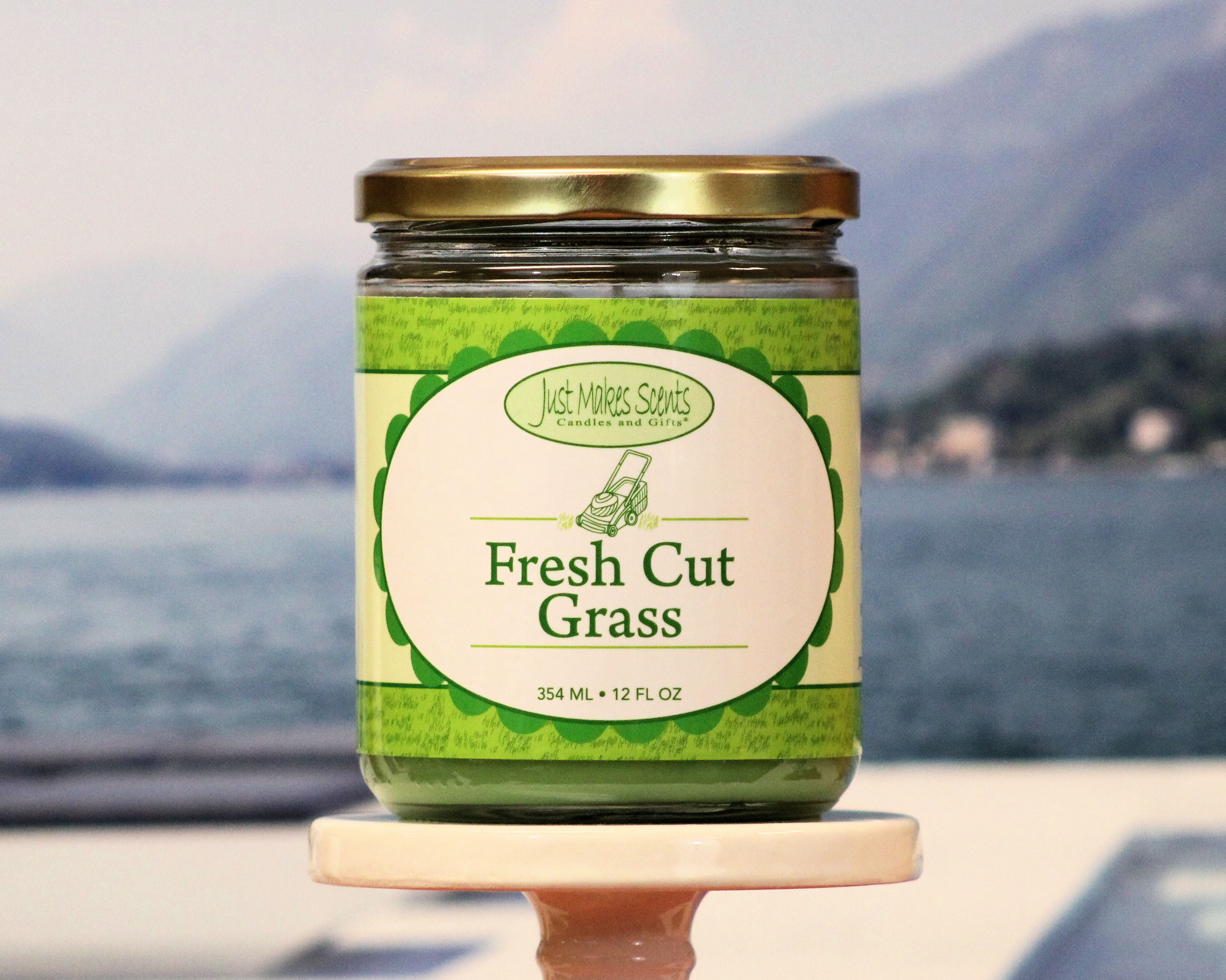 Fresh Cut Grass Salsa Jar Candle 12oz -Just Makes Scents Candles & Gifts