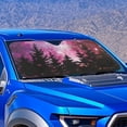 thumbnail image 4 of Xixirimido Car Windshield Sun Shade Car Sun Visor Block UV Rays Foldable Automotive Windshield Sunshades Front Window Sun Blocker Keep Your Vehicle Cool, Forest Starry Night Pink, 4 of 8