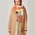 thumbnail image 5 of Bufanda larga a cuadros para mujer, bufanda gruesa de gran tamaño, cálida, para invierno y otoño, bufandas grandes a cuadros, chal, bufanda de cachemira, bufanda de invierno a cuadros, 5 of 5