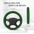 thumbnail image 5 of Kll Car Steering Wheel Cover, Universal 15 Inch, Soft Elastic And Comfortable,Car Accessories Decorations-Buffalo Plaid Green Black, 5 of 7