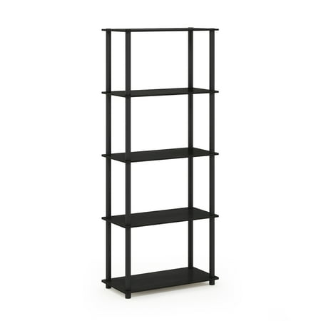 Furinno Turn-N-Tube 5-Tier Multipurpose Shelf Display Rack,Espresso and Black