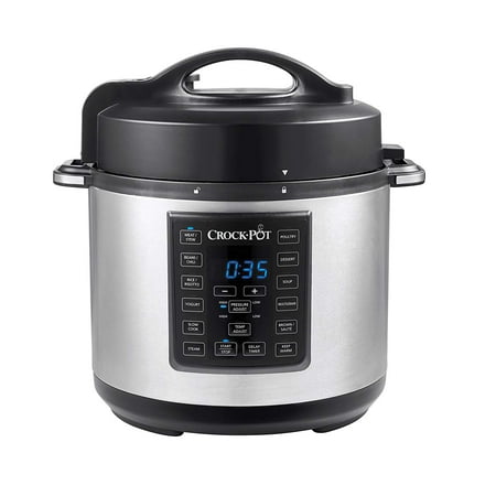 Crock-Pot 6 Qt 8-in-1 Multi-Use Express Crock Programmable Slow Cooker, Pressure Cooker, Saute, and Steamer, Stainless