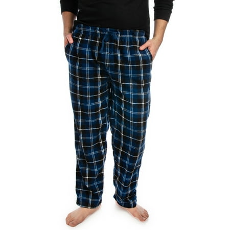 DG Hill Plaid Mens Lounge Pajama Pants Bottoms Fleece Sleepwear PJs with Pockets Microfleece