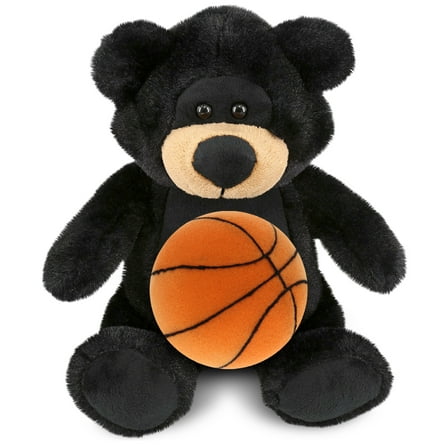 DolliBu Super Soft Black Bear Stuffed Animal with Basketball Plush – Soft Huggable Bear, Adorable Playtime Plush Toy, Cute Wild Life Gift Plush Doll Animal Toy for Kids and Adults – 9 Inches