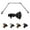 Black, variant on 0.812 in. Dia. Kira Bay Window Curtain Rod, Antique Brass