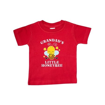 

Inktastic Cute Bee Grandad s Little Honeybee with Stars Gift Baby Boy or Baby Girl T-Shirt
