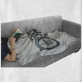 thumbnail image 6 of Motorcycle Soft Flannel Fleece Blanket, Off Road Bike Motocross Racer Theme Transportation Rider Culture, Cozy Plush for Indoor and Outdoor Use, 70" x 90", Pale Blue Grey and Black, by Ambesonne, 6 of 6
