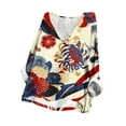 thumbnail image 7 of Busydd Womens Tops Fashion Vintage Floral Print Cotton Linen Shirts Long Sleeve Round Neck Summer Tops Loose Fit Plus Size Blouses Casual Comfort Tee Tops Classic Oversized Tops for Women,S-5XL, 7 of 7