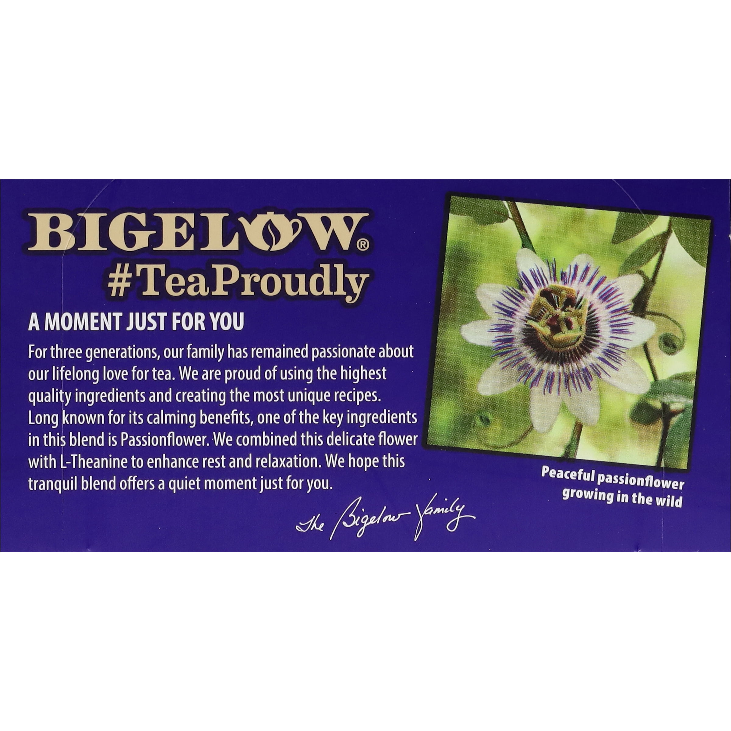 (6 pack) Bigelow Whispering Wildflowers Plus L-Theanine, Caffeine-Free Herbal Tea Bags, 18 Count