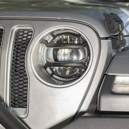 2x Front Headlight Lamp Guard Cover Trim For Jeep Wrangler JL 2018  Accessories
