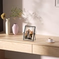 thumbnail image 2 of 4x6 Floating Picture Frame, Black Photo Frame, Metal Pressed Flowers Desk Picture Frame with Glass for Multiple Photo Sizes (4x6, 5x7), 2 of 6