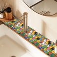 thumbnail image 2 of Yayeee Faucet Mat for Kitchen Sink 14.7" Diatomite Long Splash Guard Pad, Colorful Birds Pattern, 2 of 7