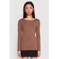 thumbnail image 2 of Women's Basic Long Sleeve Crew Neck T Shirt, 2 of 4