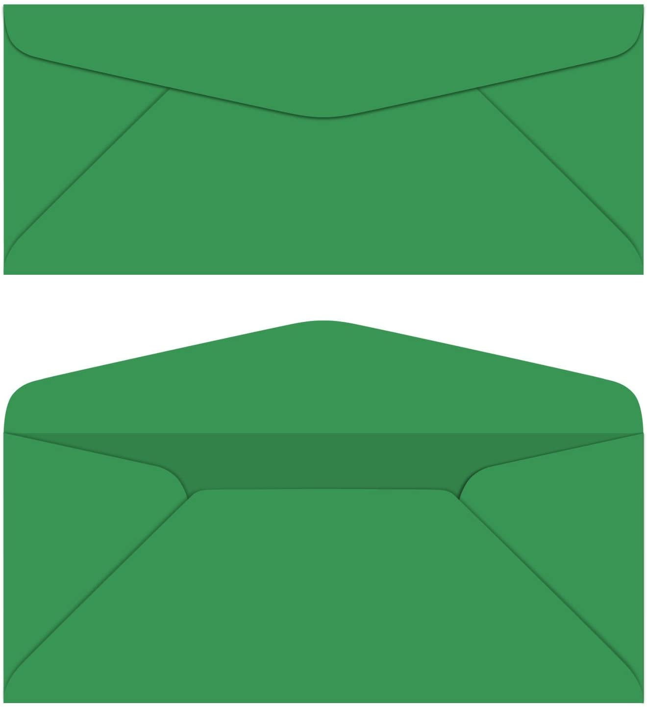 Gamma Green 10 Business Color Mailing Envelopes 4 1/8 X 9 ½ inches