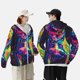 thumbnail image 4 of Fotbe Neon Pop Art Pitbull Chaqueta con Protección Solar UPF 50+ para Hombre y Mujer, Camisa con Capucha y Bolsillos-Large, 4 of 7