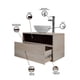 thumbnail image 5 of Gabinete para Baño Flotante con Ovalín y Llave Mezcladora,Diseño Minimalista con Detalle con Lambrín, Mueble Suspendido Moderno., 5 of 5