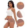 thumbnail image 3 of Unique Bargains Women's Plus Size High Waist Briefs Butt Lifter Shapewear Panties M Brown, 3 of 6