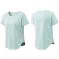 thumbnail image 5 of Baqcunre Womens Tops,New Loose Yoga Breathable Sports Casual Elastic Quick Drying Top T Shirt Workout Tops for Women,Gym Tops for Women Shirts for Women Blue S-XXL, 5 of 8
