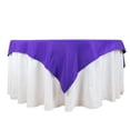 thumbnail image 5 of Efavormart 70" Purple 200 GSM Seamless Premium Polyester Square Tablecloth, 5 of 10