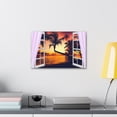 thumbnail image 5 of Canvas Print Wall Art Window Sunset Palm Tree View Nature Photography Realism Scenic Landscape Colorful Multicolor for Home Decor Ready to Hang, 5 of 18