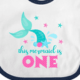 thumbnail image 4 of Inktastic Mermaid Tail 1st Birthday Girls Baby Bib, 4 of 4