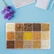 thumbnail image 4 of Juego de 15 cuentas de vidrio de colores para hacer pulseras, kit de cuentas de tubo, cuentas espaciadoras para Dorado, 4 of 6