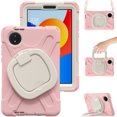 thumbnail image 4 of Case for Xiaomi Redmi Pad SE 8.7 inch 2024, 360 Degree Rotating Hand Grip Shockproof Cover with Shoulder Strap, Cherry Pink, 4 of 7