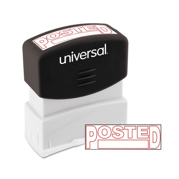 Message Stamp, Posted, Pre-Inked One-Color, Red | Bundle of 5 Each