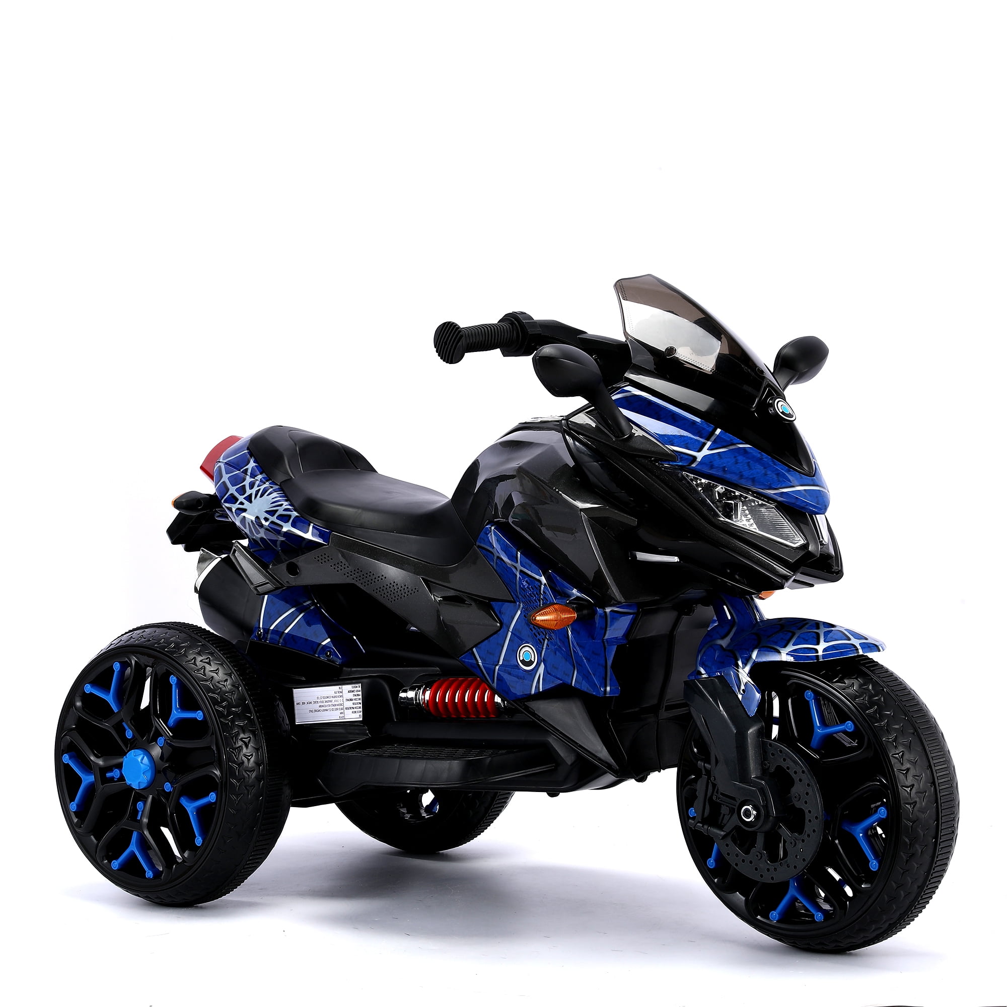 TAMCO 12V Motorcycle Ride-On for Kids Ages 3-6 with LED Lights and Music, Blue