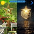 thumbnail image 5 of GLUAAE Outdoor Star Decor with Warm Light, Star Glass Ball Wind Chimes with Metal Tubes & Crackle Glass, Solar Wind Chimes Sympathy Wind Chimes, Outdoor Garden, Patio, Yard, Home Decor, 5 of 8