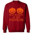 thumbnail image 2 of OXI Crewneck Sweatshirt - Halloween Starting Pumkins, Basic Casual Sweatshirts for Men's and Women Fleece Sweatshirt Long Sleeve - Antiquee Cherry Medium, 2 of 2