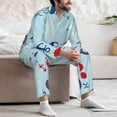 thumbnail image 7 of Fuzoiu Sailboats Anchors Print Men's Long-Sleeved Pajama,Lounge Button Down Nightwear,Mens Notch Collar Pajama Set -Medium, 7 of 7