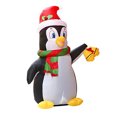 thumbnail image 3 of Decoración inflable con diseño de pingüino navideño Joiedomi, 1,5 m, con LED, 3 of 16