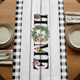 thumbnail image 5 of Vintage Farmhouse Burlap Cotton Table Runner 13x90 Inches Long, Farm Palm Leaves Floral Plaid Wooden Gray Farmhouse Table Runners, Outdoor Dining Tablecloths Decor for Baby Shower/Party/Wedding, 5 of 8