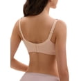 thumbnail image 3 of INSPIRE CHIC Women's Bras Plus Size for Lace Trim Full Coverage Adjustable Strap Soft Cup B 46 Beige, 3 of 4