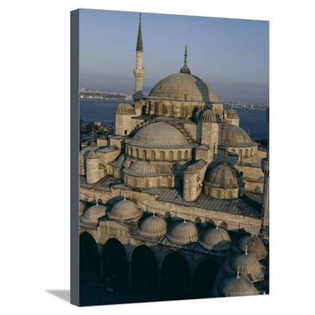Sultan Ahmet I Mosque (The Blue Mosque), Unesco World Heritage Site, Istanbul, Turkey Stretched Canvas Print Wall Art By John Henry Claude