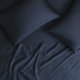 thumbnail image 3 of Madison Park Pima Durable Cooling King Size Deep Pocket Sheets Set Navy, 3 of 8