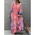 thumbnail image 2 of Robe de Plage à Imprimé pour Femmes à Manches Courtes, Grande Taille, Couvre-Maillot, 2 of 4