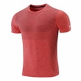 thumbnail image 4 of TAGOLD Mens Summer Short Sleeve Round-Neck Blouses & Shirts Solid Color Slim Outdoor Running Top, 4 of 4