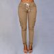 thumbnail image 1 of ICHUANYI Clearance Fashion Women Plus Size Drawstring Casual Solid Elastic Waist Pocket Loose Pants(Khaki, XXL) ICHUANYI WER2023081201846, 1 of 5