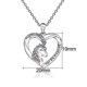 thumbnail image 5 of Collar de amor con alas de ángel y corazón palpitante, colgante de cadena para clavícula (platino, oro [diamante blanco]) --- Código de producto 39477, 5 of 5