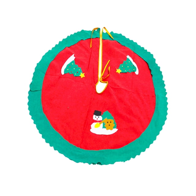 Xihbxyly Ofertas de Venta de Lightling Decoración Navideña Falda para Árbol de Navidad 90 Cm Adornos para Árbol de Navidad Delantal Rojo de Papá Noel